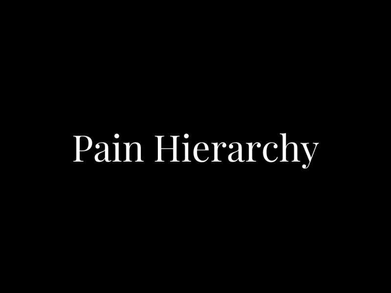 Pain Hierarchy